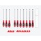 Tekton Phillips and Slotted Screwdriver Set w/Red Modular Organizers-8in Shanks, 10pc ( #1-#3, 4-14mm) DWZ90118 - alternate 5