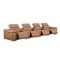 Homeroots 175" Chestnut Italian Leather Reclining Metal USB Sofa 720417 - alternate 8