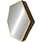 Homeroots 25" Gold Metal Hexagon Accent Mirror 632799 - alternate 4