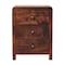 Homeroots 24" Walnut Solid Wood Three Drawer Nightstand 651512 - alternate 8