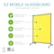 Ghent EZ Mobile Glassboard, Aluminum Frame, Non-Magnetic, 75"H x 62"W, Yellow EZ1NA7562YW - alternate 3