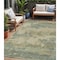 Homeroots 5' X 8' Pale Aqua And Khaki Abstract Washable Indoor Outdoor Area Rug 630934 - alternate 1
