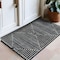 World Rug Gallery Bohemian Stripes Washable Non Slip Area Rug 2 ft x 3 ft Black WR73BLACK2X3 - alternate 1