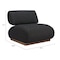 Homeroots 34" Black And Bronze Fabric And Upholstered Side Chair 572309 - alternate 8