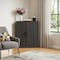 Homeroots Set Of Four Black Wood Corner Accent Cabinet With Two Doors 712126 - alternate 5
