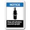 Signmission 10 in Height, Plastic, 10" x 7", ANSI-710NS Keep All Cylinders Secured ANSI-710NS Keep All Cylinders Secured - alternate 1