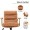 Leisuremod Regina Modern Executive Leather Office Chair, Saddle Brown RO19SBRL - alternate 9