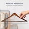 Serenelife Wooden Coat Hangers, 360 Deg Swivel Hook and Notches, Heavy-Duty, Vintage, 10PK SLHWDVINT10 - alternate 4
