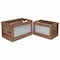 Homeroots Set of Two Gray Solid Wood Crate, 2PK 487689 - alternate 5
