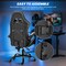 Yssoa Gaming Chair, Computer Chair with Footrest, Height Adjustable and 90 Deg-135 Deg Tilt Functio FNCHARGAME01BGFR - alternate 8