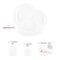 Smarty Had A Party Matte Milk White Round Plastic Dinnerware Value Set (120 Dinner Plates + 120 Salad Plates), 240PK 4850WH-VP-CASE - alternate 5
