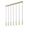 Z-Lite Stari 7-Light Linear Chandelier, 4.75 in W, Modern Gold 1956P-7L-MGLD - alternate 7