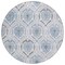 Homeroots 8' Gray And Denim Blue Round Medallion Washable Indoor Outdoor Area Rug 587658 - alternate 8