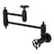 Kingston Brass Wall Mount Pot Filler Faucet with Knurled Handle, Matte Black KS3100RKX - alternate 1