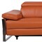 Homeroots 129" Camel Top Grain Leather Reclining Metal USB Sofa 720346 - alternate 7