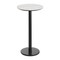 Flash Furniture 24" Round Tabletop, Seamless Surface Technology, White Faux Marble, 18" Round Black Bar Height Base ST-RD24-WHMAR-TR18B-GG - alternate 1