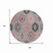 Homeroots 8' Gray Mauve And Charcoal Round Southwestern Washable Indoor Outdoor Area Rug 615136 - alternate 7