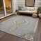 Homeroots 5' X 8' Gray Beige And Ivory Oriental Washable Indoor Outdoor Area Rug 598413 - alternate 4