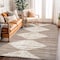 World Rug Gallery Geometric Stripe Area Rug 5 ft x 7 ft Beige WR150BEIGE5X7 - alternate 1