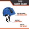 Malta Dynamics Safety Helmet, Polyethylene, Ratchet, Blue, Fits Hat Size One Size Fits Most HTBL1100 - alternate 8