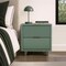 Manhattan Comfort Elara 18 in Solid Wood Nightstand in Sage Green (2-Drawer) NS1780-3 - alternate 3