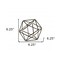 Homeroots 6" Brown and Gold Metal Hand Painted Geometric Orb Tabletop Sculpture 399630 - alternate 5