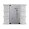 Homeroots 24" White Wood Floating Double Door Bathroom Vanity And Medicine Cabinet With Mirror 478209 - alternate 4