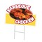 Signmission Barbeque Chicken Die Cut Yard & Stake plastic coroplast window, C-DC-1824-Barbeque Chicken19 C-DC-1824-Barbeque Chicken19 - alternate 1