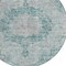 Homeroots 8' Teal Blue Round Floral Medallion Washable Indoor Outdoor Area Rug 607946 - alternate 8