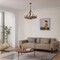 Vidalite Savannah 6-Light Rustic Farmhouse Style Chandelier, Natural Brown & Black Pendant Chandelier Light CE1013045 - alternate 7