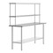 Flash Furniture Reese 24x72 Portable Work Table, SS Top Shelf and Dbl Overshelves and Galvanized Steel Undershelf NH-WT-2472-OSH-GG - alternate 1