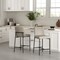 Manhattan Comfort Loft Metal Vegan Leather Counter Stool in Stone Gray - Set of 2 CS1534-1 - alternate 1