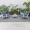 Leisuremod Walbrooke Modern White Patio Conversation With Round Fire Pit & Tank Holder, Navy Blue WW-29-24-57-31-NBU - alternate 8