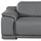 Homeroots 80in Battleship Gray and Silver Leather Power Reclining Loveseat 643819 - alternate 7