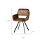 Homeroots Set of Two Espresso and Black Faux Suede and Steel Dining Arm Chairs, 2PK 719344 - alternate 4