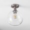 Jonathan Y Marla 9.75" 1-Light Bohemian Farmhouse Iron/Seeded Glass LED Semi Flush Mount, Nickel/Clear JYL7566A - alternate 7