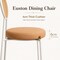 Leisuremod Euston Velvet Dining Chair with Woven Rattan Backrest & Stainless Frame, 2PK ECW17BR2 - alternate 7
