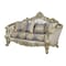 Homeroots 78in Gold Floral Loveseat and Toss Pillows 348232 - alternate 5