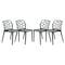 Leisuremod Modern Dynamic Dining Chair, Transparent Black, 4PK DC19TBL4 - alternate 1