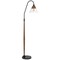 Homeroots 71" Brown Traditional Shaped Floor Lamp With Clear Transparent Glass Empire Shade 526327 - alternate 4
