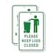 Signmission Please Keep Lids Closed, 18'' X 24'' 2 Signs, Heavy Gauge Aluminum, 2PK A-1824-2PACK-2706 - alternate 1