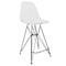 Leisuremod Cresco Acrylic Barstool - Modern ABS Plastic Counter Stool with Steel Legs & Footrest CRBL-30CL - alternate 1