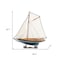 Homeroots 31" Black Blue And White Solid Wood Pen Duick Hand Painted Model Sail Boat 402009 - alternate 4