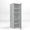 Pucel Heavy Duty Locker, Single Door, 24 in W x 24 in D x 74 in H, Adjustable Shelves, Putty DLCU-2424-1-AS - alternate 1