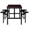 Regency Endure Standing Height Table & Chair Set with 4 Pull-Out Stools, Walnut Top, Walnut Wood Seats 9004-WLT-WLT - alternate 8