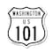Signmission Washington Route Marker Shield Sign Us 1, 12 Inch X 12 Inch, Plastic Sign SHI-P-12-475 - alternate 1