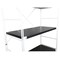 Leisuremod Brentwood Etagere Bookcase with White Powder Coated Steel Frame and Melamine Board Shelves, Black BBW-65BL - alternate 8