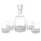 Homeroots Set of Five Clear Crystal Straight Shape Stemless Decanter And Whiskey Glass 376142 - alternate 1