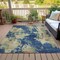 Homeroots 5' X 8' Navy Blue And Beige Abstract Washable Indoor Outdoor Area Rug 630694 - alternate 6