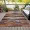 Homeroots 9' X 12' Copper Rust And Ivory Abstract Washable Indoor Outdoor Area Rug 612495 - alternate 7